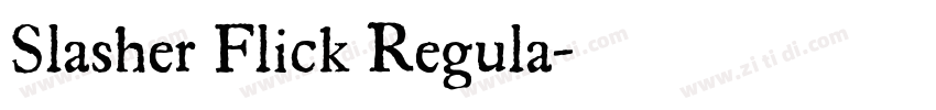 Slasher Flick Regula字体转换